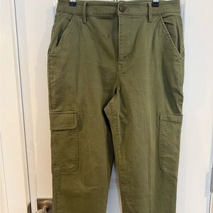 Free Assembly Women's Green Cargo Y2K Pants sz 10